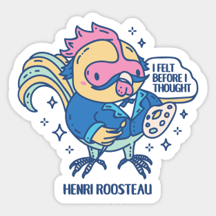 Henri Roosteau Funny Animal pun Sticker